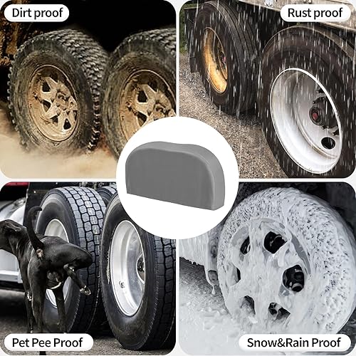 Vista 35 de OutdoorLines Juego de 4 fundas impermeables para neumáticos para exteriores, a prueba de rayos UV, resistente al viento, protector de neumáticos