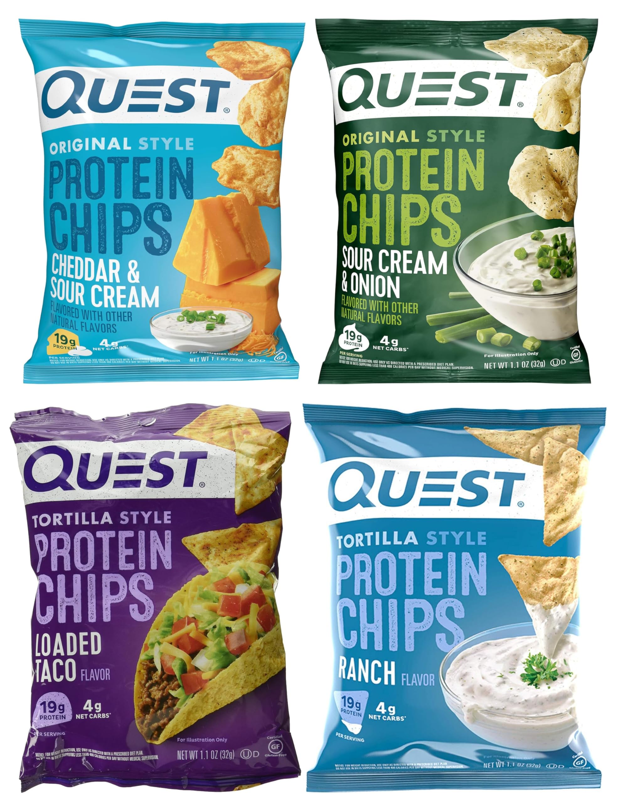 Quest Protein Chips Variety Pack 8 Count