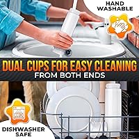 Vista 9 de Juego de 6 botellas invertidas para condimentos de 16 onzas, diseño mejorado con juntas de sellado adicionales, válvula de cierre automático