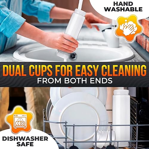 Miniatura 9 de Juego de 6 botellas invertidas para condimentos de 16 onzas, diseño mejorado con juntas de sellado adicionales, válvula de cierre automático