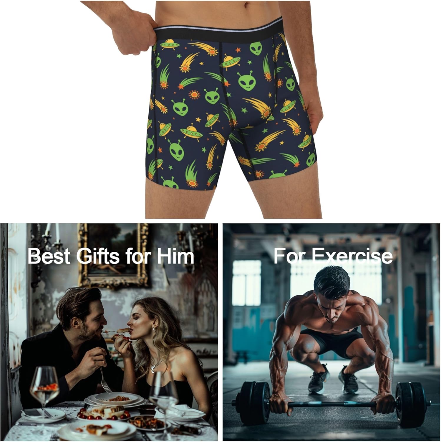 Men's Funny Boxer Brief Breathable Stretch Underwear Fun Novelty Gift For Men - Image 6