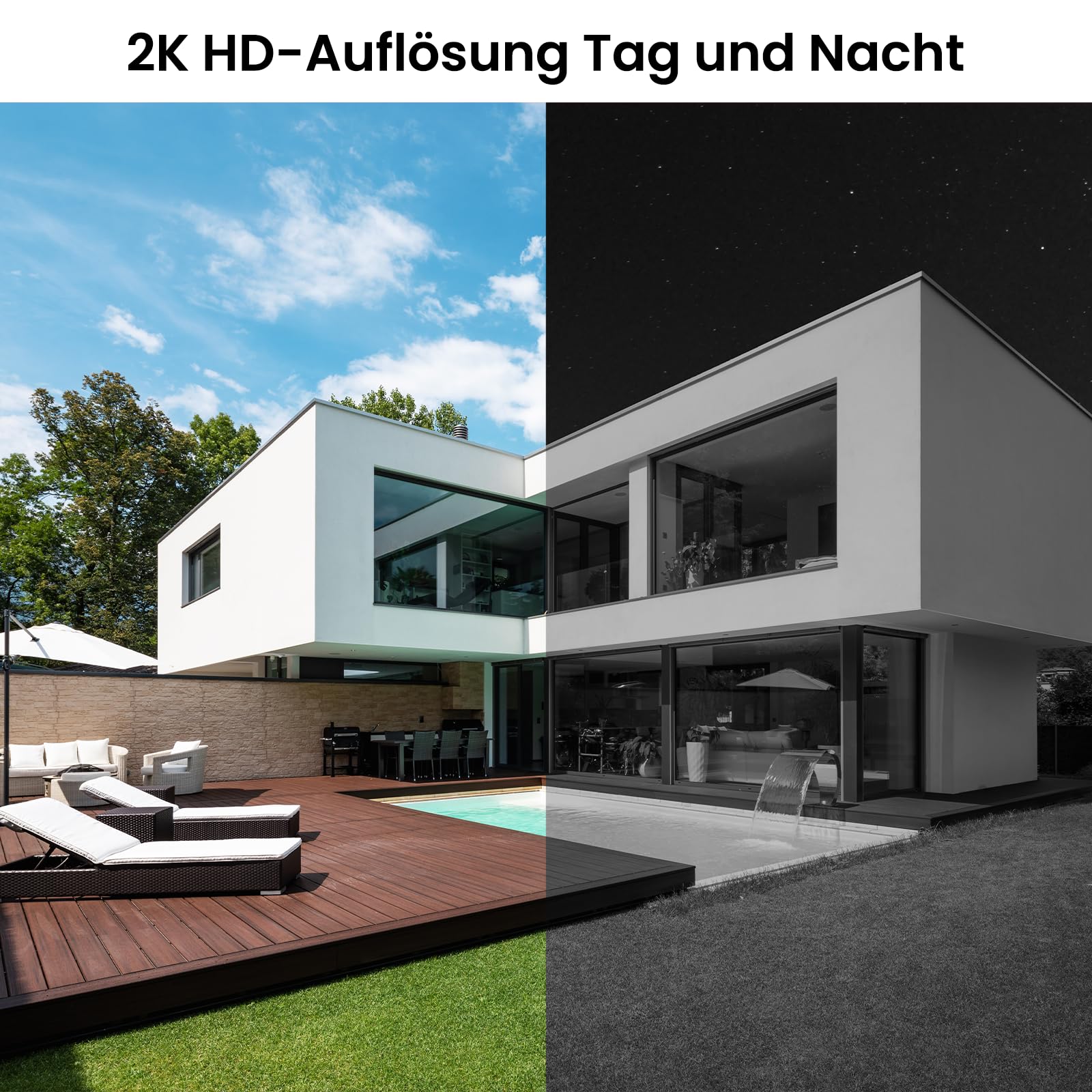 GALAYOU 2K Überwachungskamera Aussen Akku - WLAN Kamera Überwachung Aussen akku, Aussenkamera WLAN Kabellos, 2.4G, PIR Bewegungserkennung, 2-Wege Audio, Farbnachtsicht, Einfache Setup, IP65 R2-2P