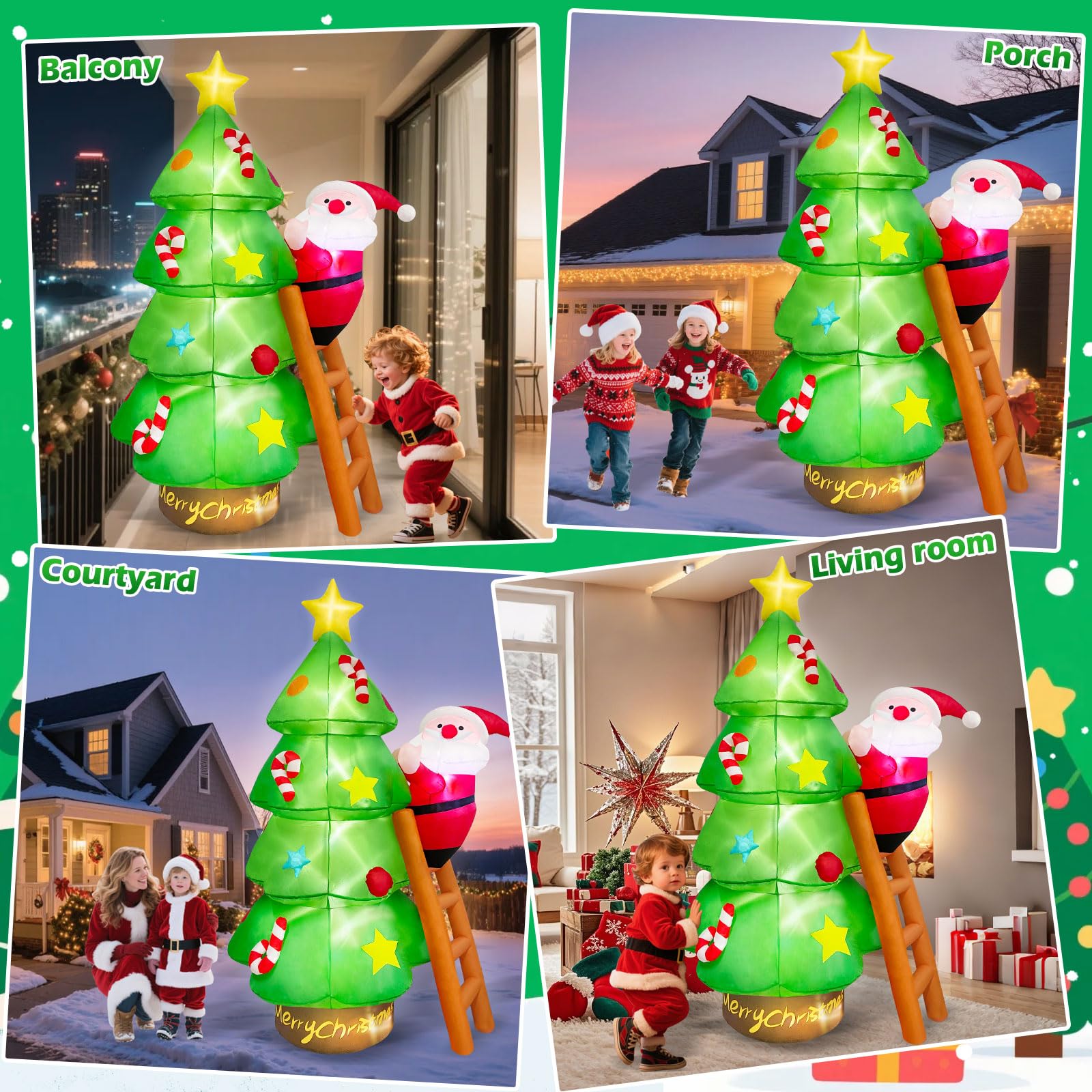 Sapin de Noël gonflable | Fabrique de Noël