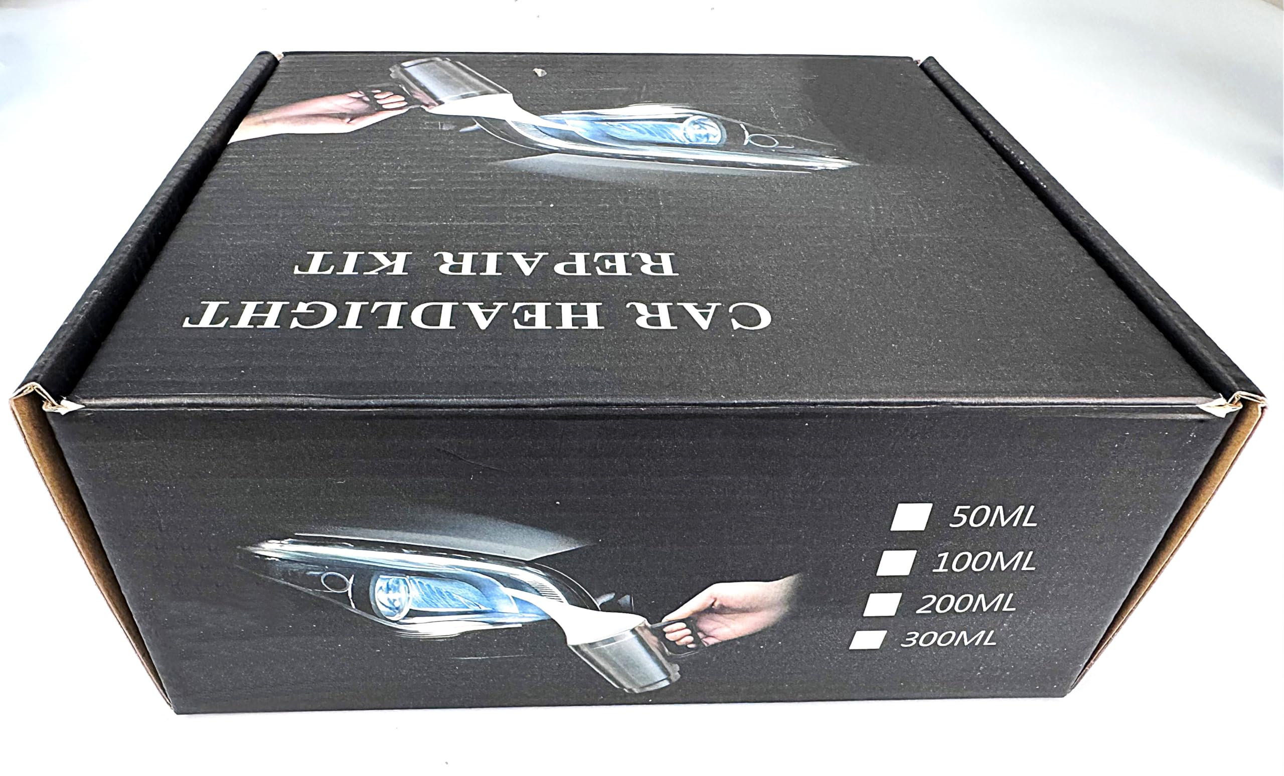 Kit de Renovateur Phare Voiture 650G – Restauration de Phares pour Voiture et Moto avec Polish et Nettoyage, Solution Facile pour Réparer Phares Jaunis, Flous ou Rayés, Entretien Complet Auto et Moto