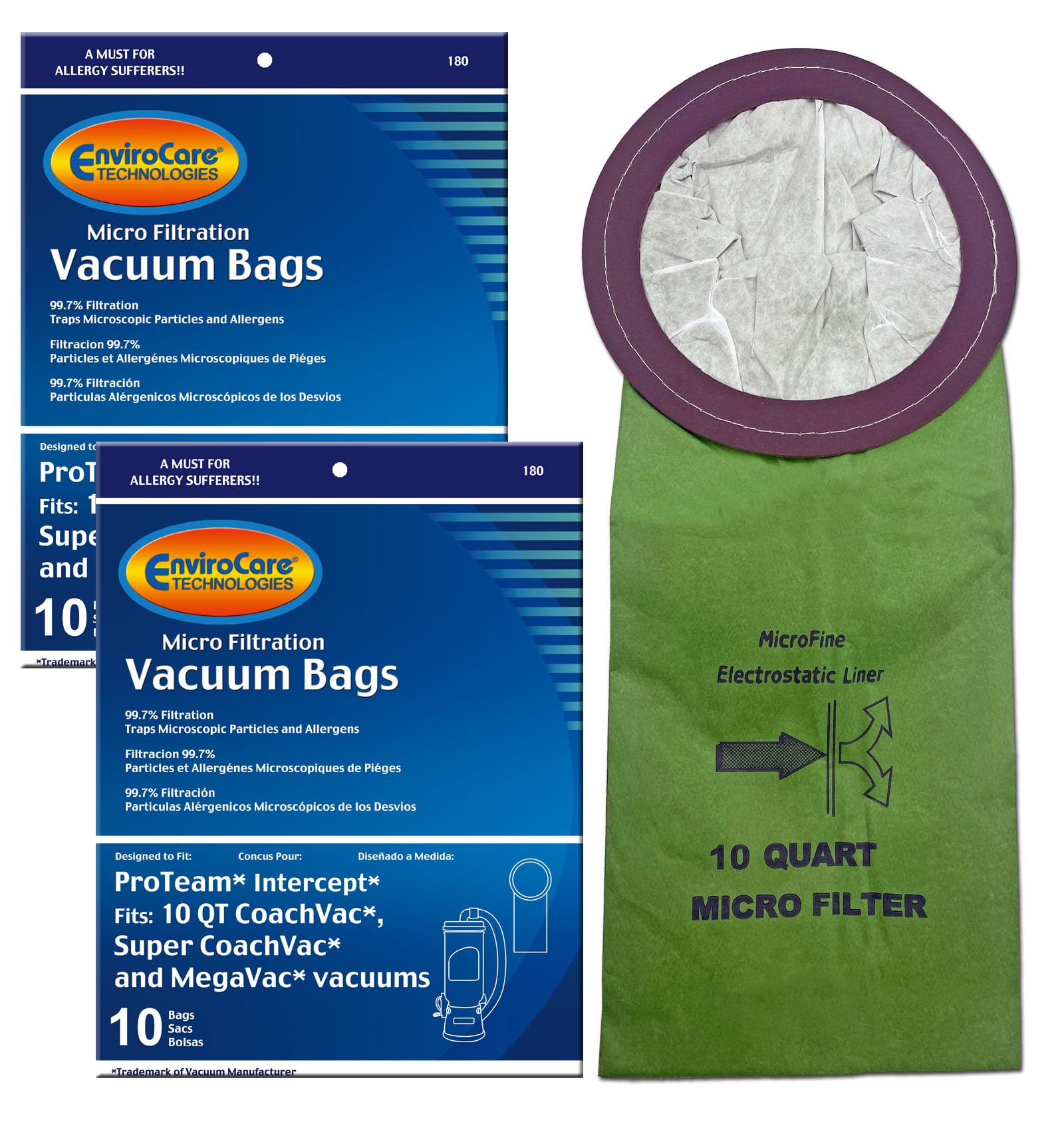 Windsor 10 Quart 68075 mochila bolsas para aspiradora