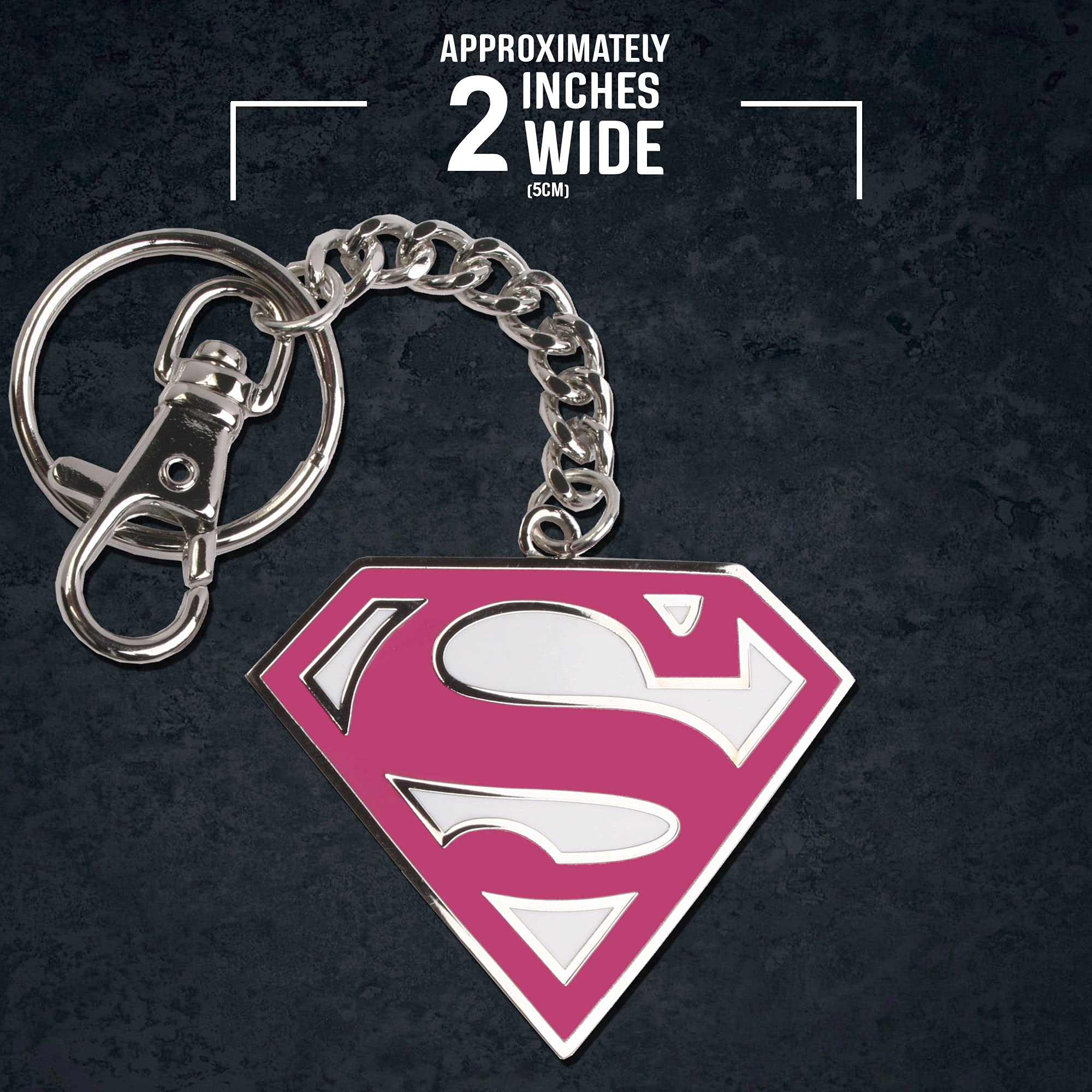 The Noble Collection Superman Logo Schlüsselbund – 5 Cm, Farbiges Logo, Offizielles Lizenzprodukt