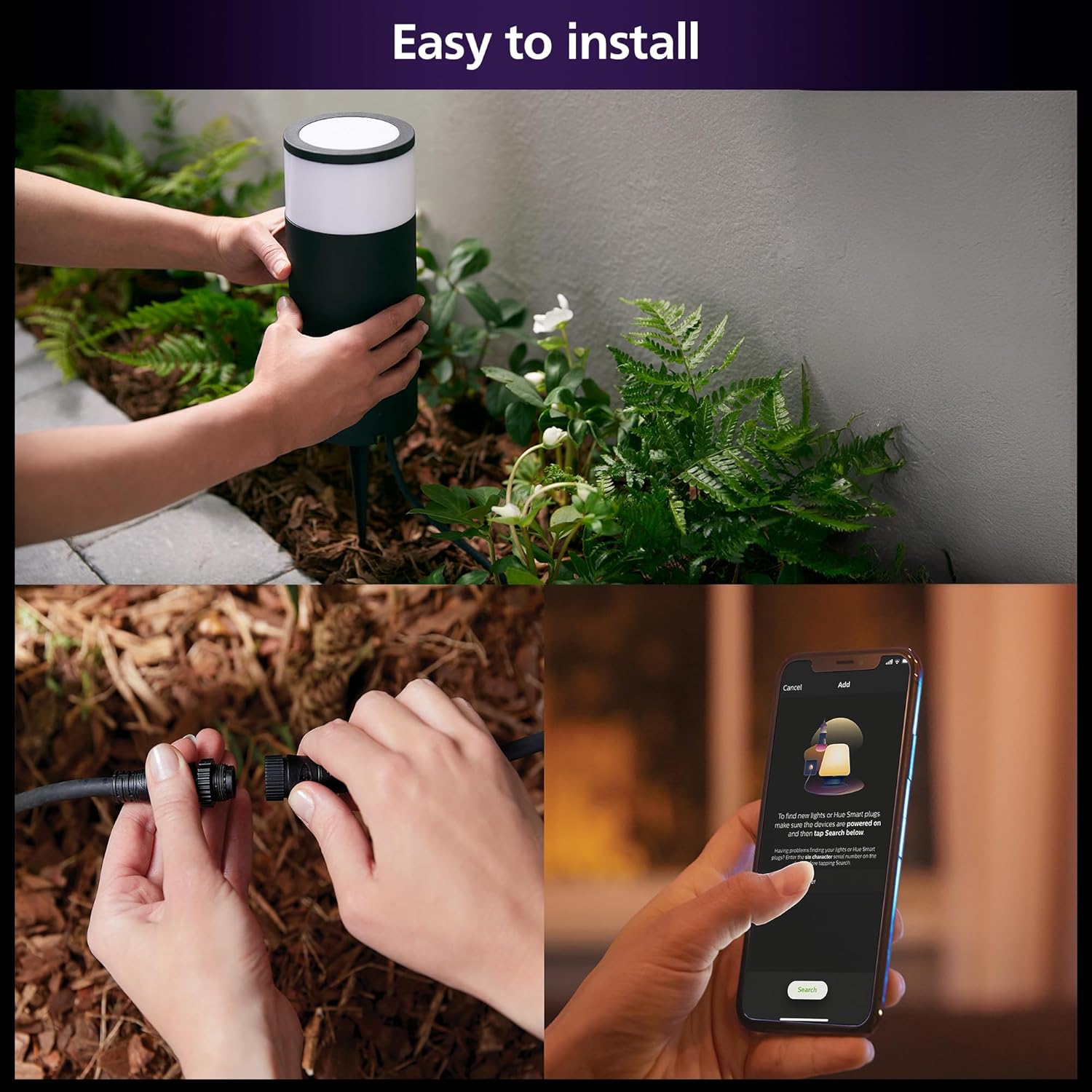 PHILIPS Hue Calla Large Outdoor Pedestal Light (Low-Volt), (104 x 402 mm) White & Color Pathway Light, Voice Control with Alexa, Apple Home & Google Assistant, Bridge Required