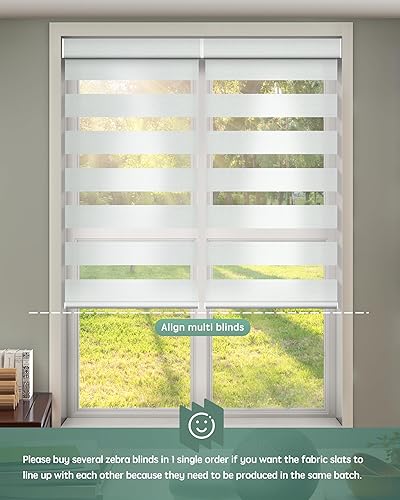 Miniatura 129 de Persianas de cebra motorizadas Yoolax compatibles con Alexa, persianas motorizadas con control remoto, persianas eléctricas inteligentes automáticas
