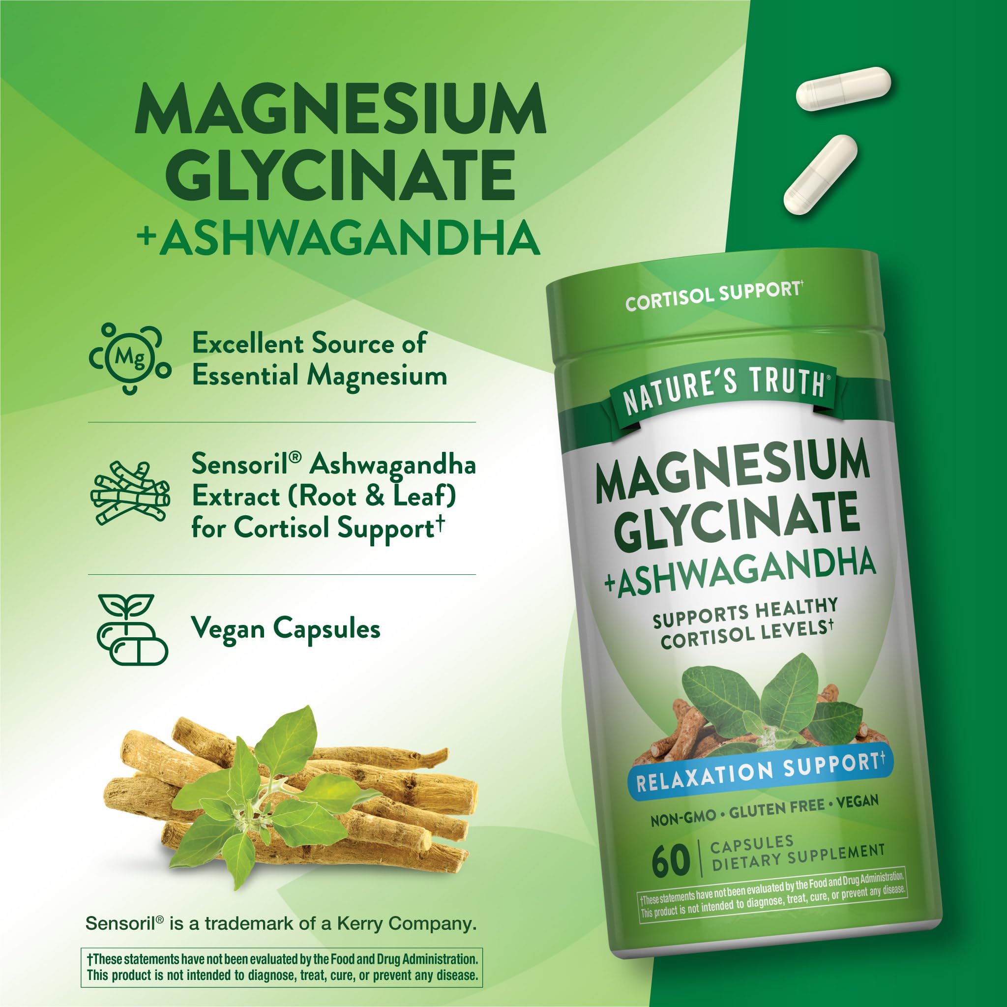 Nature's Truth Magnesium Glycinate & Ashwagandha Pills — Amazon image 5