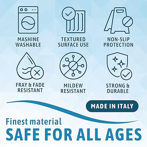 Miniatura 5 de Tapete de ducha sin ventosa, tapete de ducha para uso en superficies recién acabadas, tapete de ducha de vinilo de 24 x 24 pulgadas, lavable a