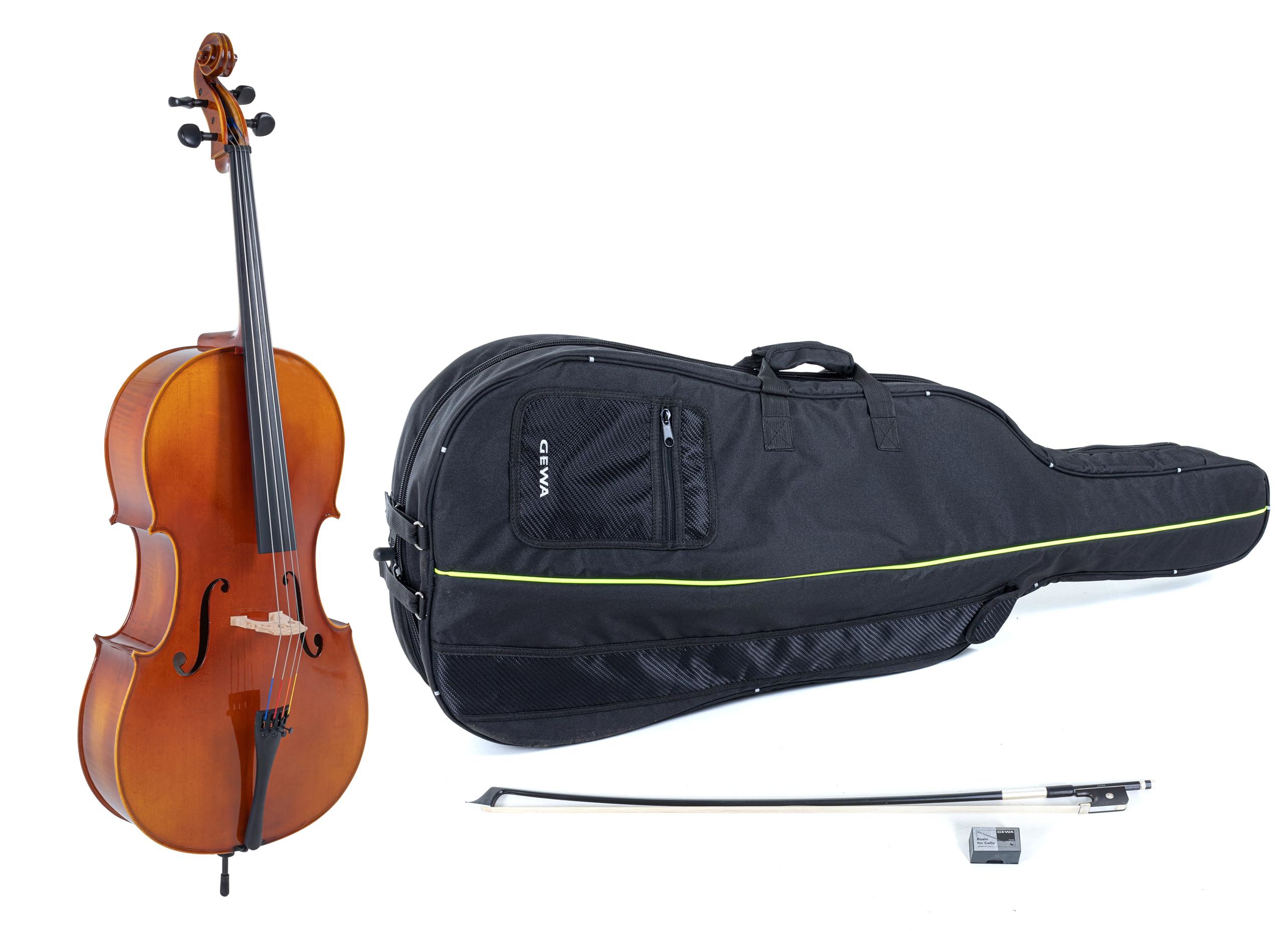 GEWA Violoncelle, Garniture pour violoncelle série Maestro 1 VC3-3/4 Prêt à jouer incl. housse, archet en carbone et cordes Larsen Aurora