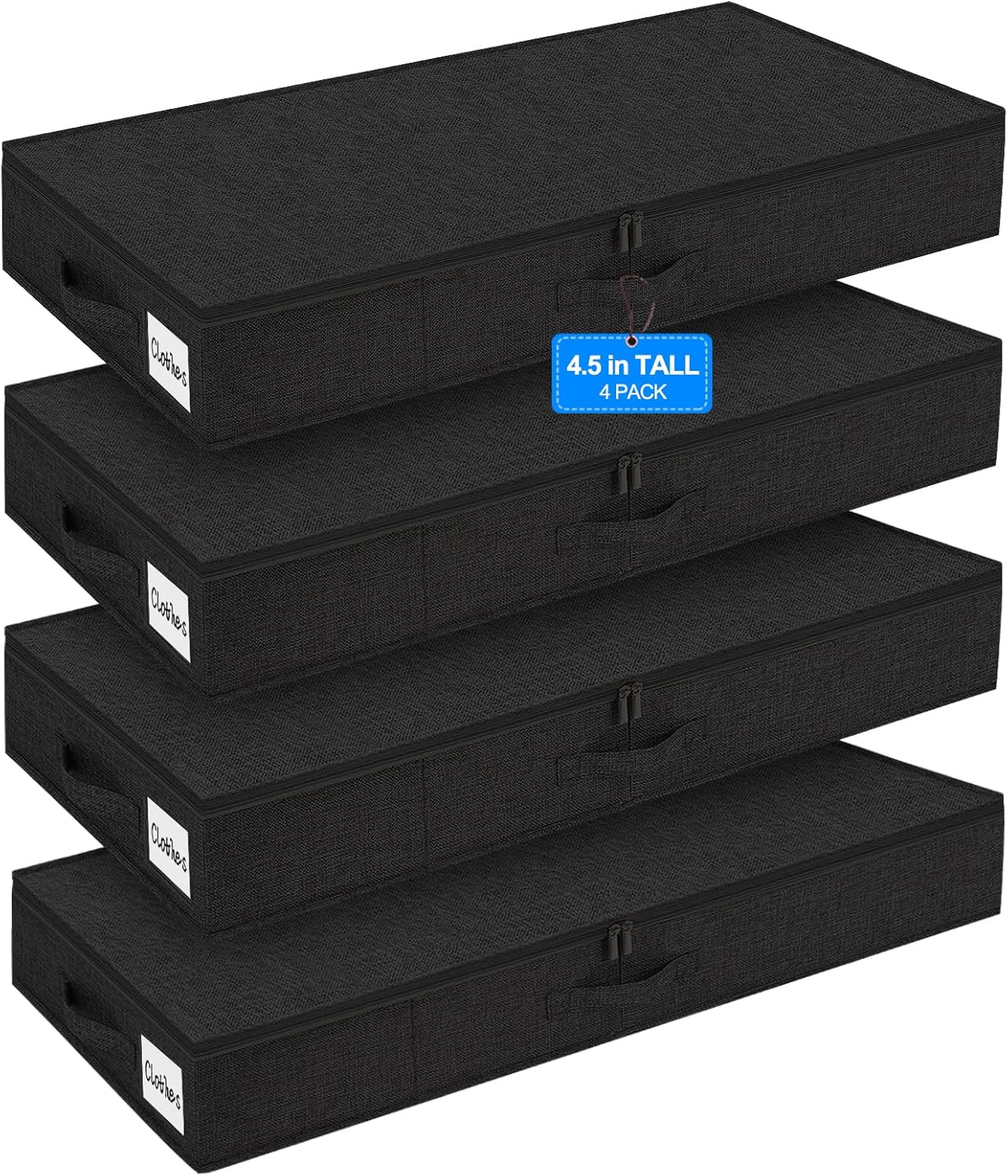 punemi Shallow Under bed Storage Container Bags, Low