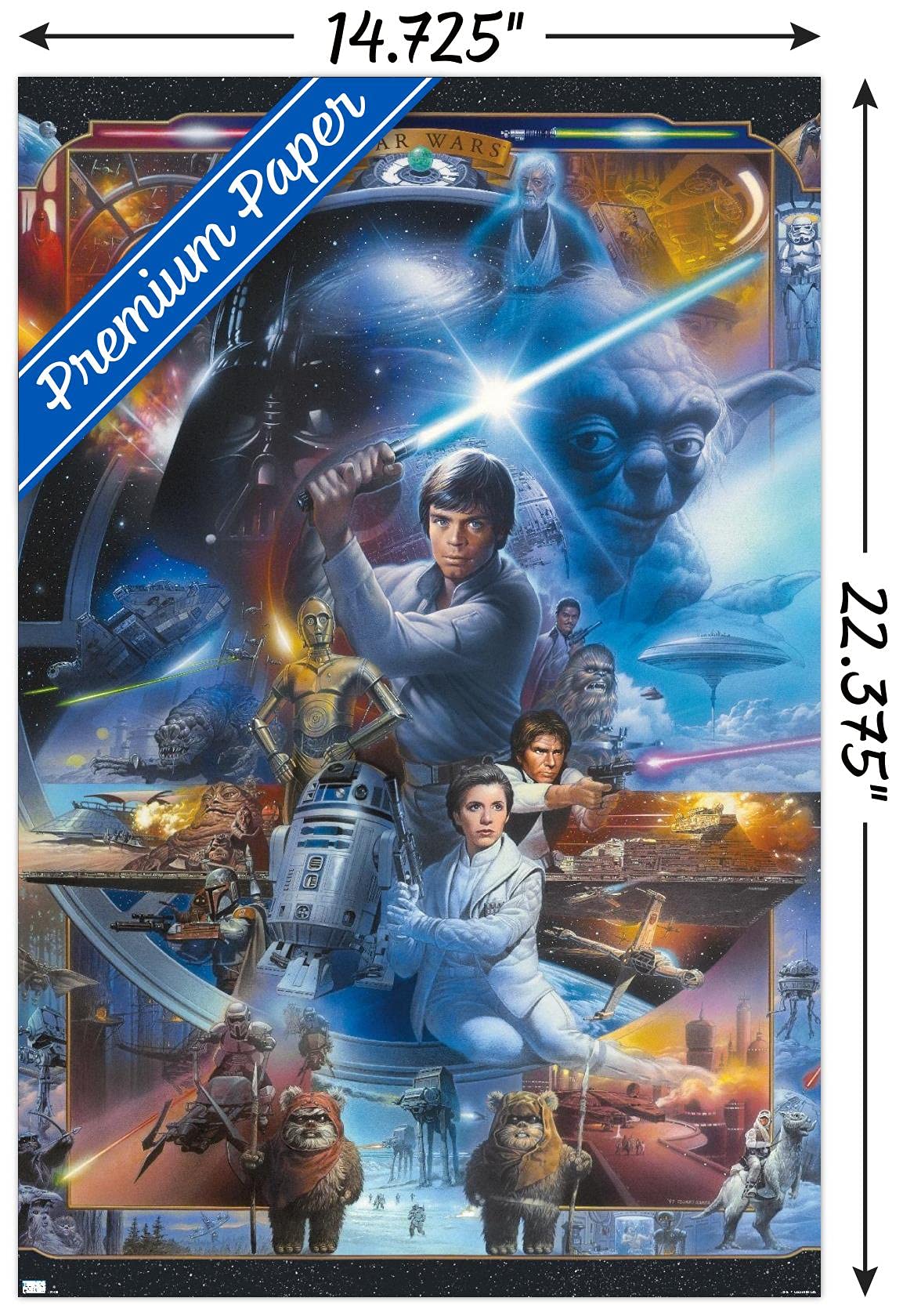 Amazon.com: Star Wars: Original Trilogy - Collage Wall Poster