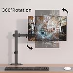 Bracwiser Single Fully Adjustable Monitor Arm Stand Mount Fits One Screen 13-32 inch 22lbs for Monitor Computer Screen 13 15 17 19 20 22 23 24 26 27 30 32 inch VESA 75 100 (MD7421)…
