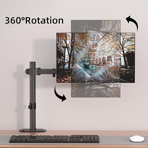 Miniatura 8 de Bracwiser Soporte para monitor con brazo totalmente ajustable para una pantalla de 13-32 pulgadas, 22 libras para monitor de pantalla de computadora