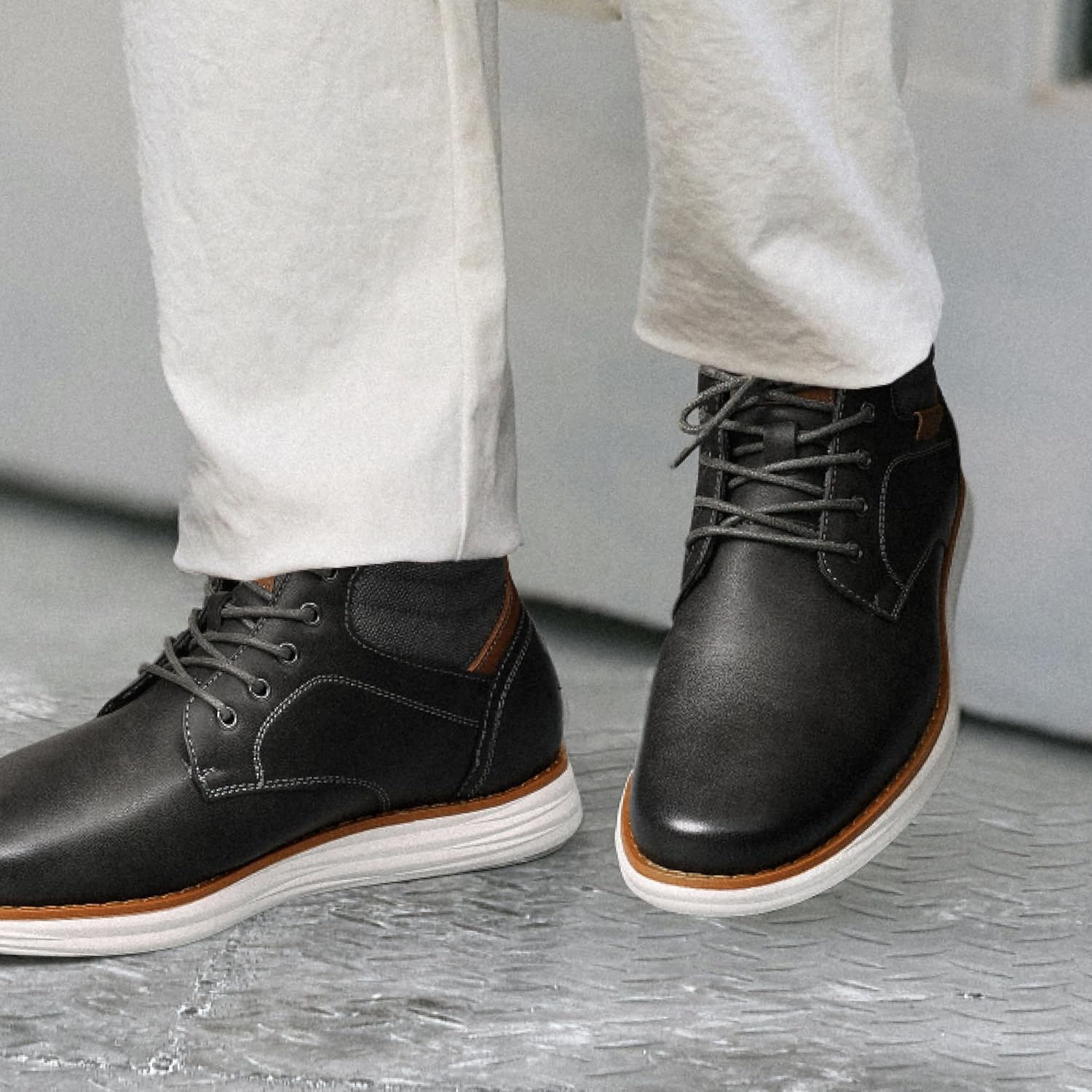 Bruno Marc Men's Mid Top Chukka Sneaker Lace Up Dress Boot - Image 6