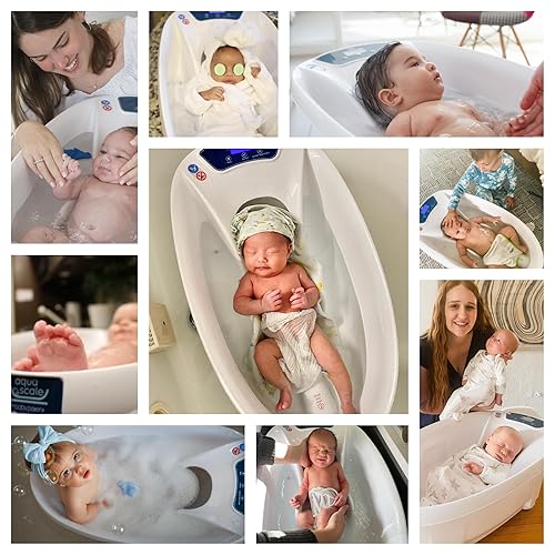 Miniatura 6 de Baby Patent AquaScale - Bañera para bebé, 0.0-78.7 ft, GEN 3, con termómetro y báscula, bañera para recién nacidos, bebés y niños pequeños