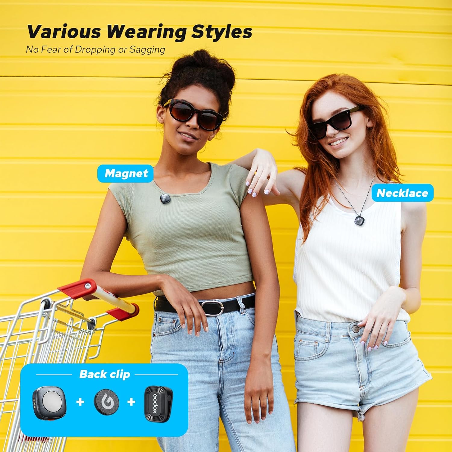 GODOX Cube-C Comb Kit2 Wireless Lavalier Microphone for Camera/iPhone15&16/Android/PC, 300m(1000ft.) Range, 48KHz 24Bit, Noise Cancellation,10H Battery Life, Wireless Mic for Vlog, TikTok, Interview