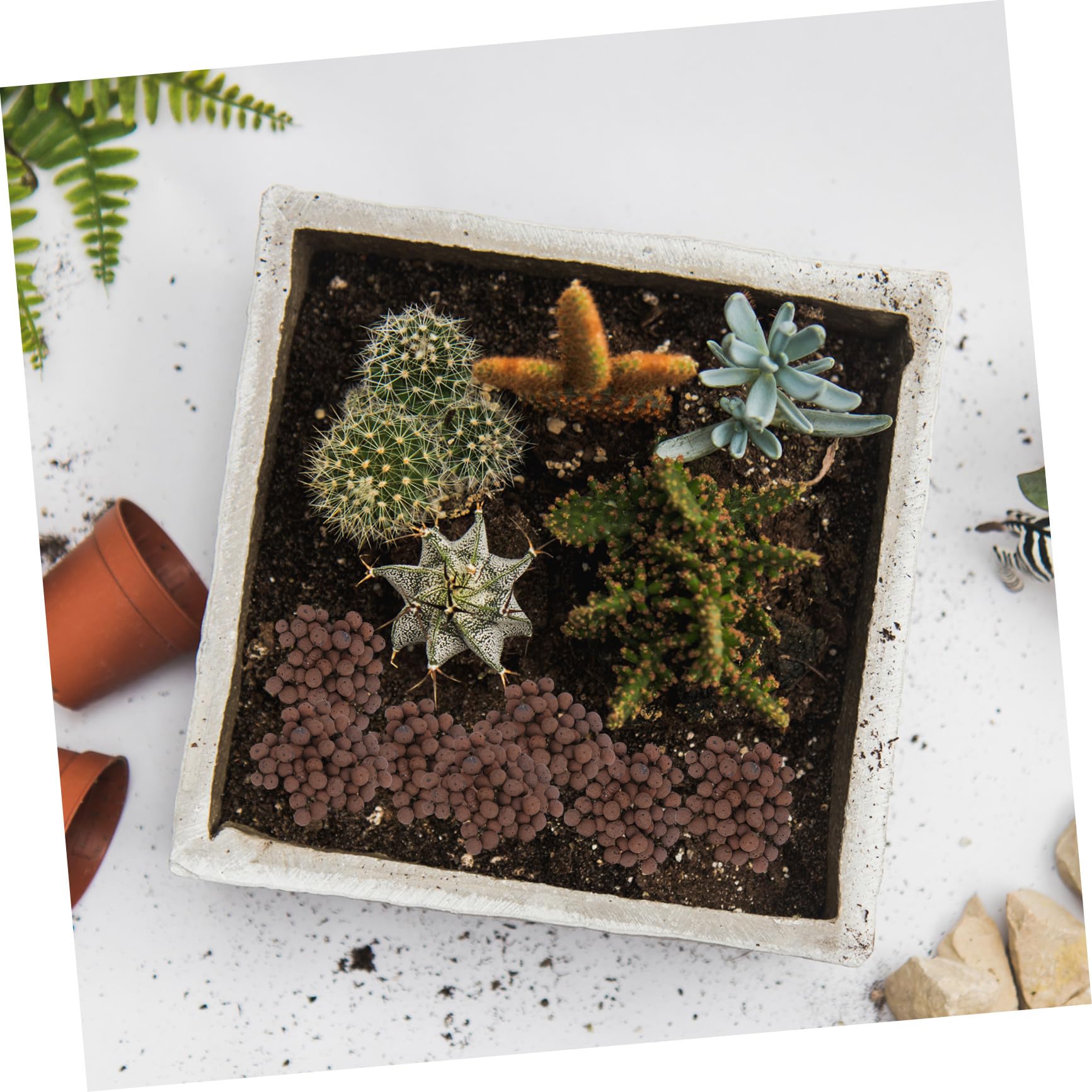 2taschen Blähton Blumentopf Dekoration Atmungsaktives Material Garten Werkzeug Blumenpflanzzubehör Blütenwachstum Verbessern