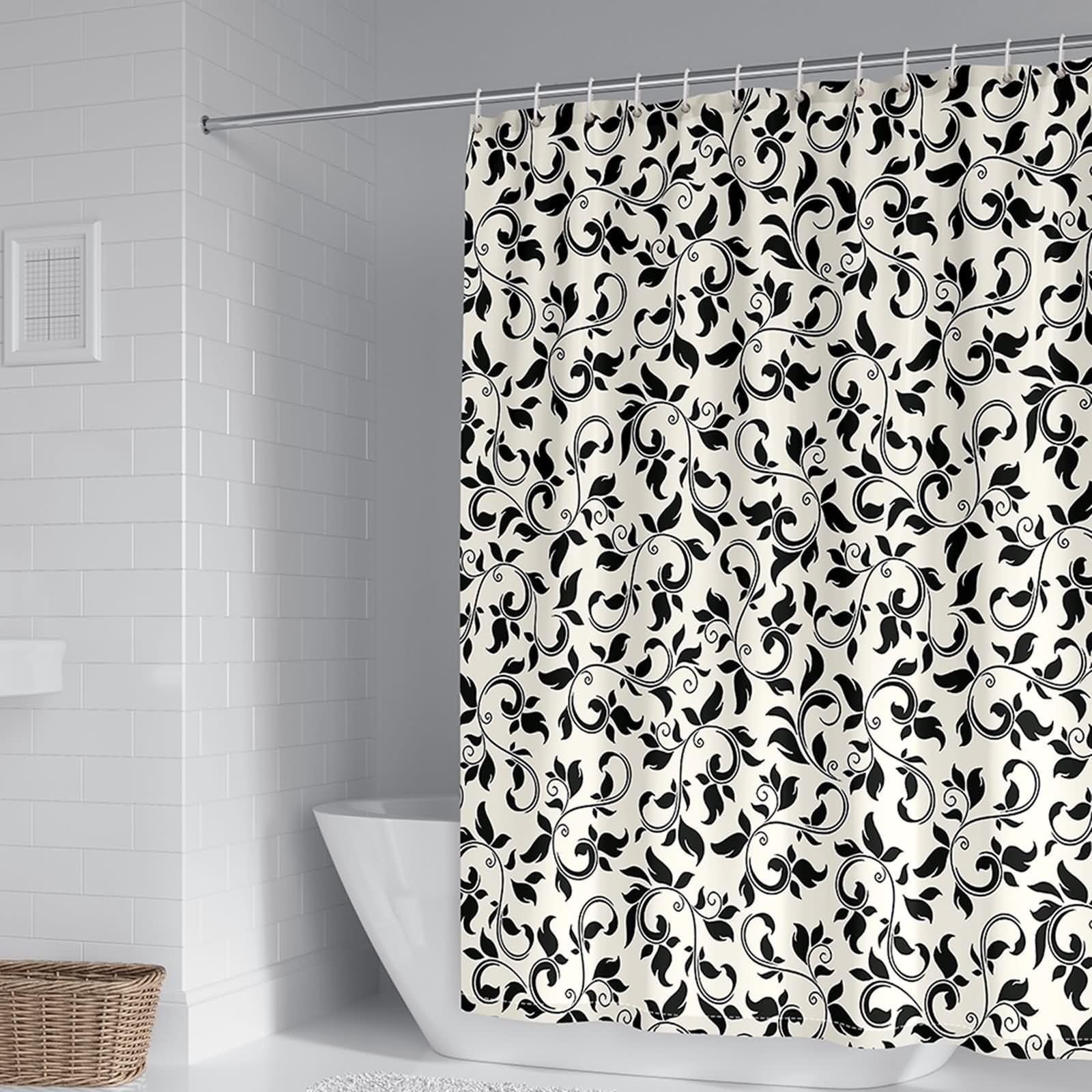 Rideau de douche polyester KnSam 240x200 cm grand rideau salle de bain lavable