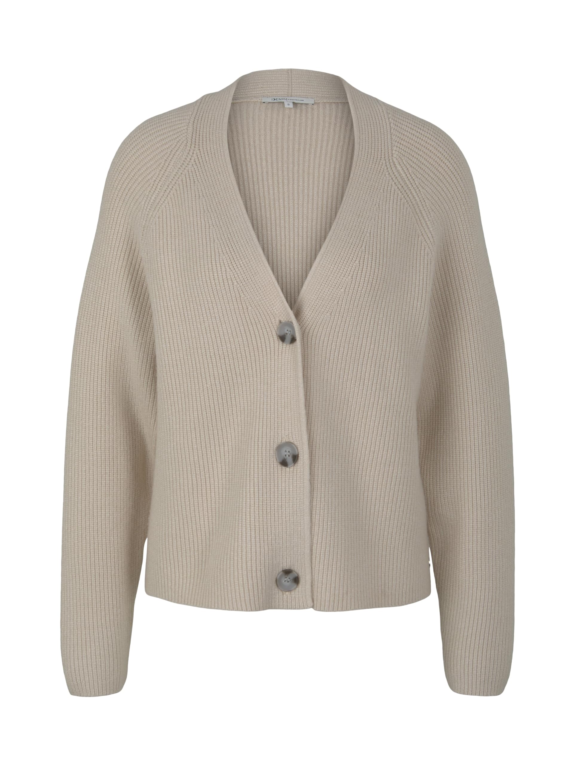 TOM TAILOR Denim Damski Basic Kardigan 1030000, 10336 - Light Cashew Beige, M