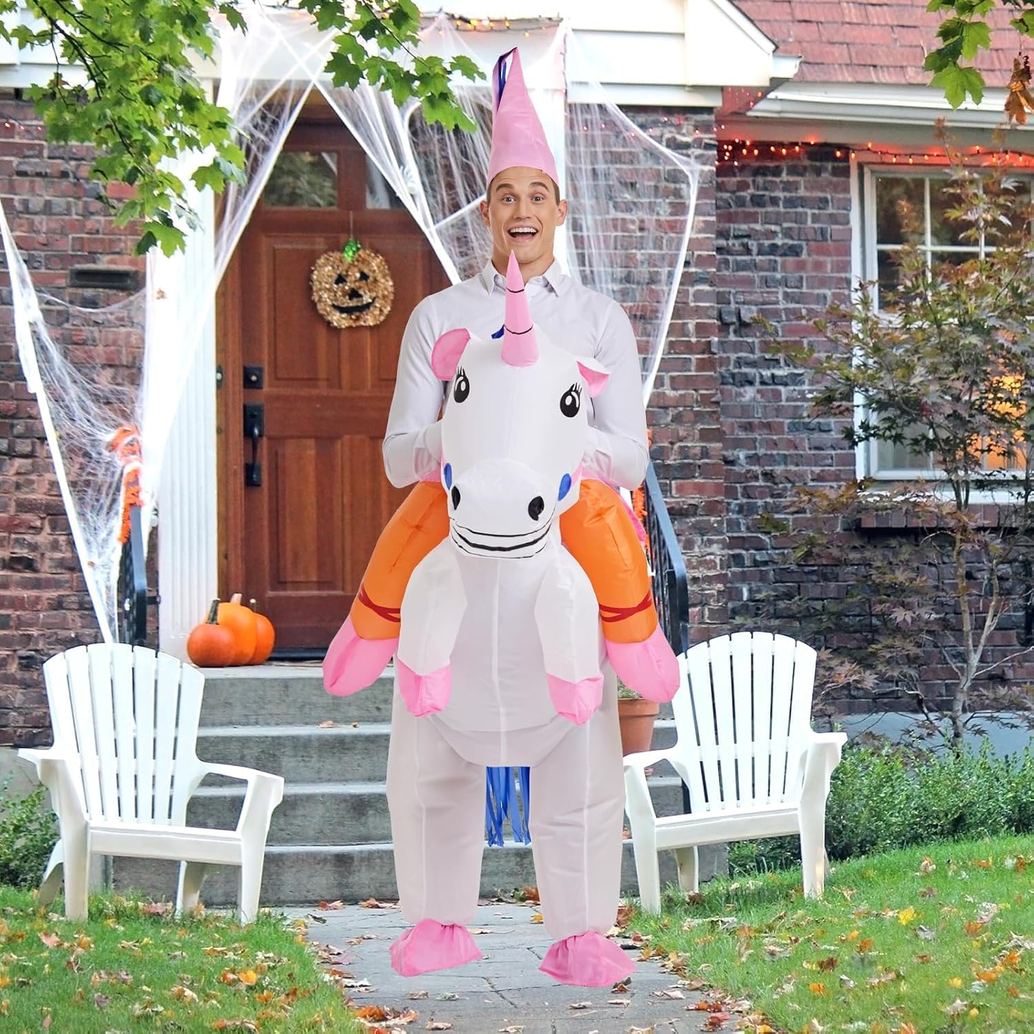 YEAHBEER Inflatable Unicorn Costume Halloween Cosplay Fantasy Costumes