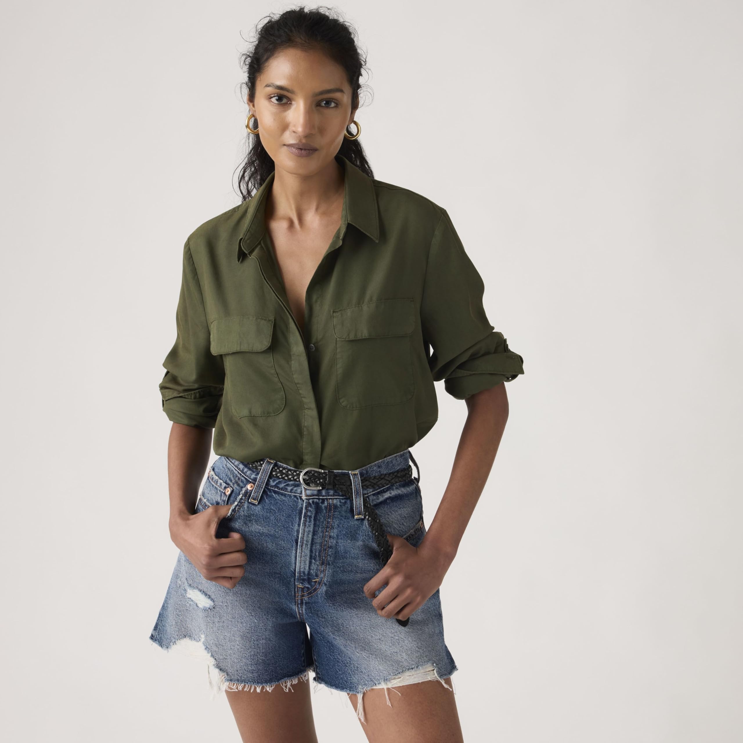 Levi's Elaine Utility Shirt Camicia Button-Down Donna (Pacco da 1)