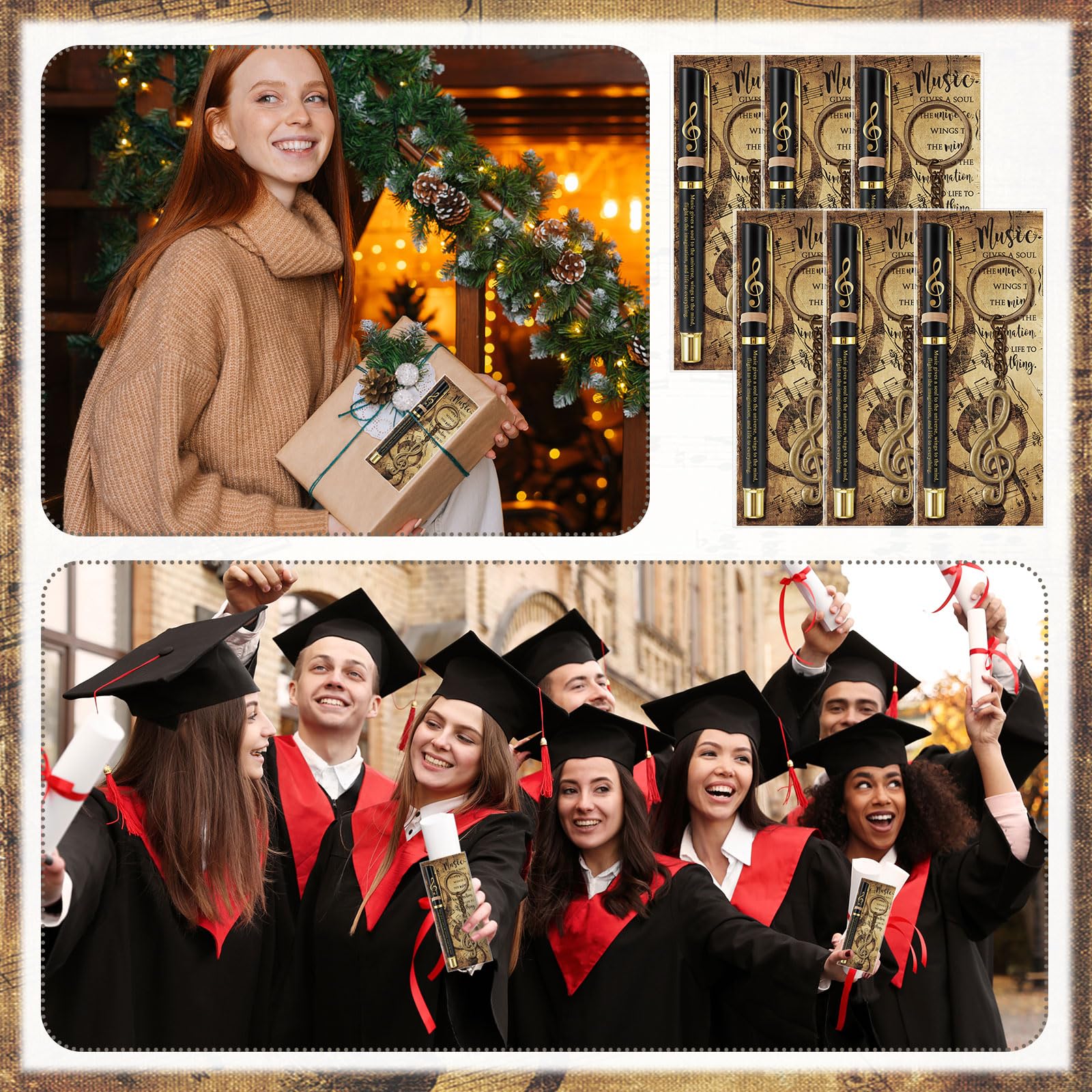Sayglossy 30 Sets Chor-Geschenke für Lehrer, inspirierende Musikstifte, Schlüsselanhänger, Musik-Party, Gastgeschenk, motivierender Chor, Wertschätzung, Geschenke für Kollegen, Mitarbeiter, Männer und