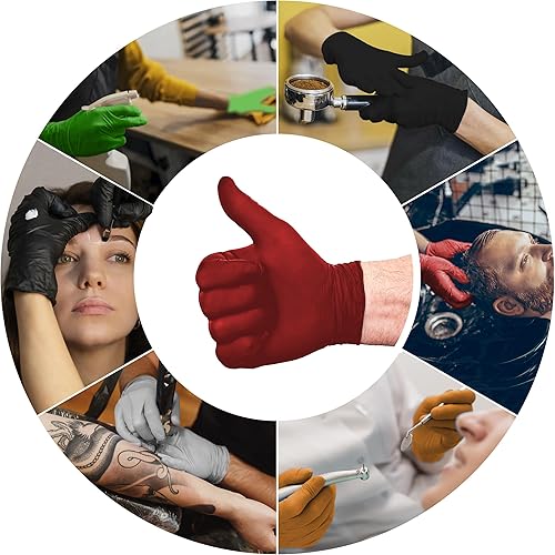 Miniatura 5 de L3 Guantes de nitrilo de nivel 3  Guantes desechables profesionales resistentes  Sin látex  Se ajustan cómodamente  Caja de 100 unidades