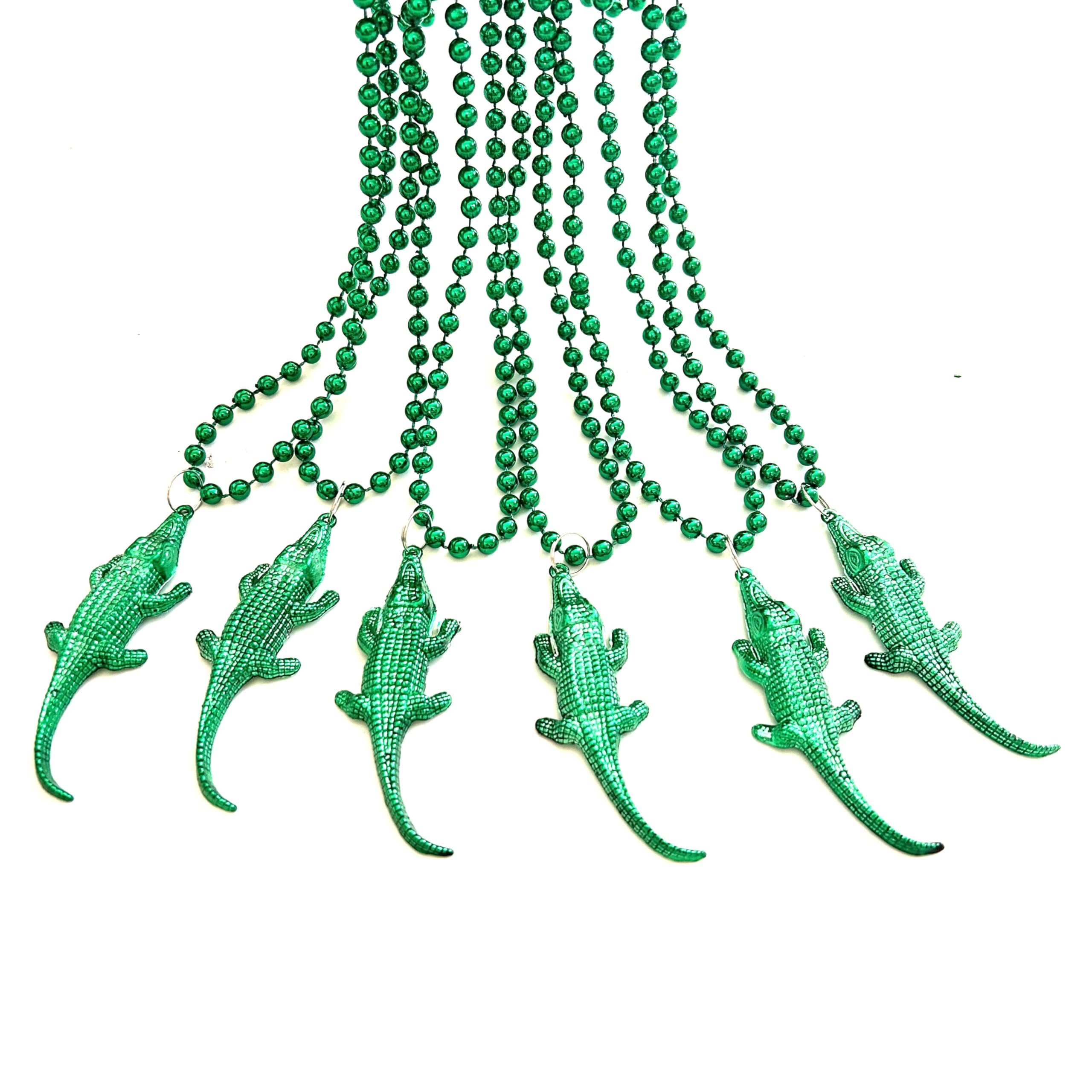 12 perline di coccodrillo Mardi Gras alligatore per mardi gras decorazioni per feste