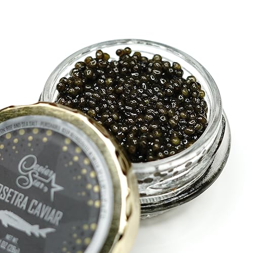 Miniatura 5 de Royal Amber Osetra Caviar - Huevas de esturión ruso - Dinastía Cru (4 onzas (3.99 oz))