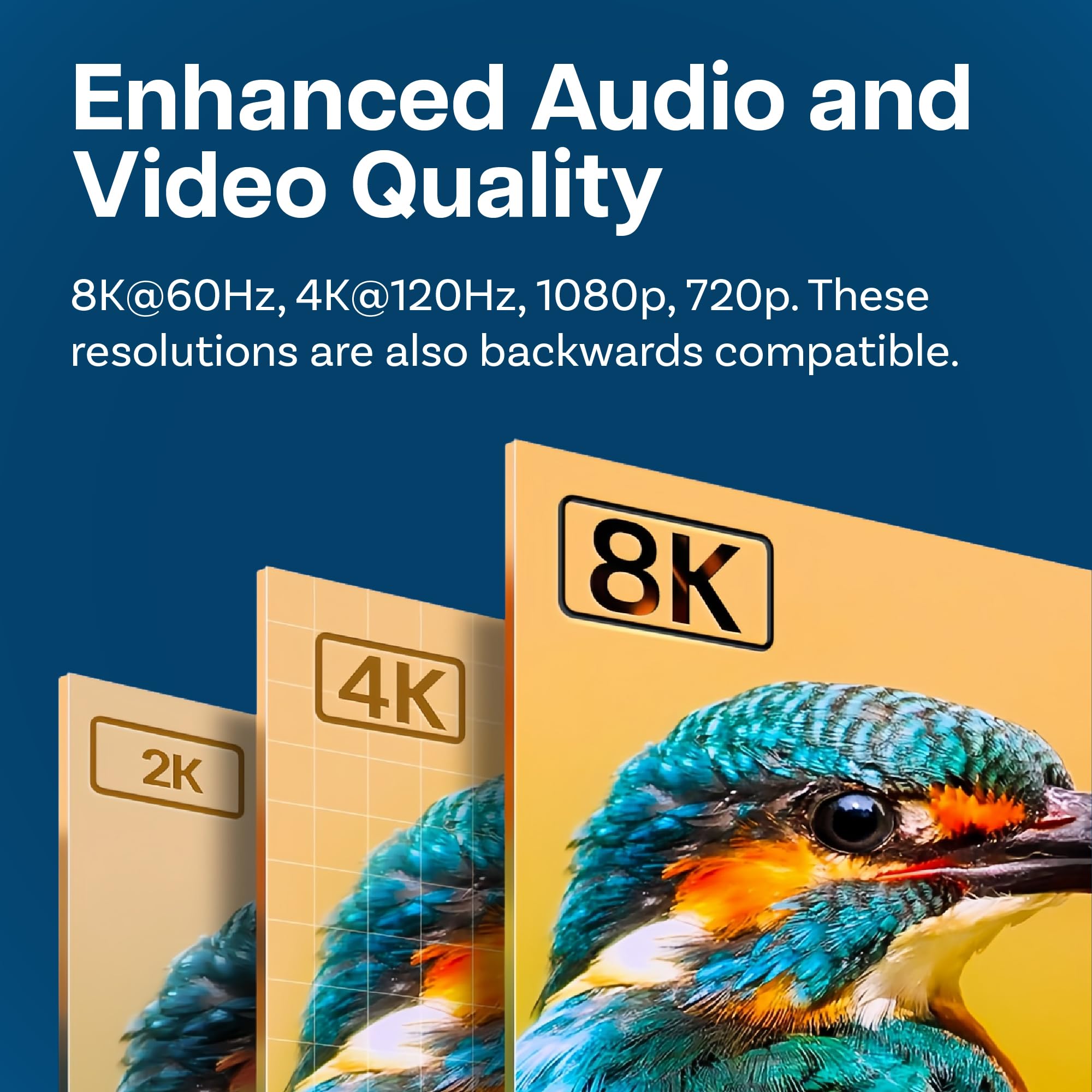 MMOBIEL 8K HDMI Fiber Optic Cable 50ft 48Gbps HDMI 2.1 Cord, 8K@60Hz, 4K@120Hz, HDR, eARC, HDCP 2.3, Ultra High Speed for PS5 - Image 3