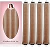 4pcs Heatless Blowout Hair Curlers for Long Hair,Jumbo Flexi Rods Soft Overnight Hair Rollers (Khaki)