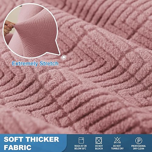 Miniatura 4 de JIVINER Fundas para sofá reclinable, 5 piezas, funda elástica para sofá reclinable con parte inferior elástica, de jacquard, ajustable a tu sofá de