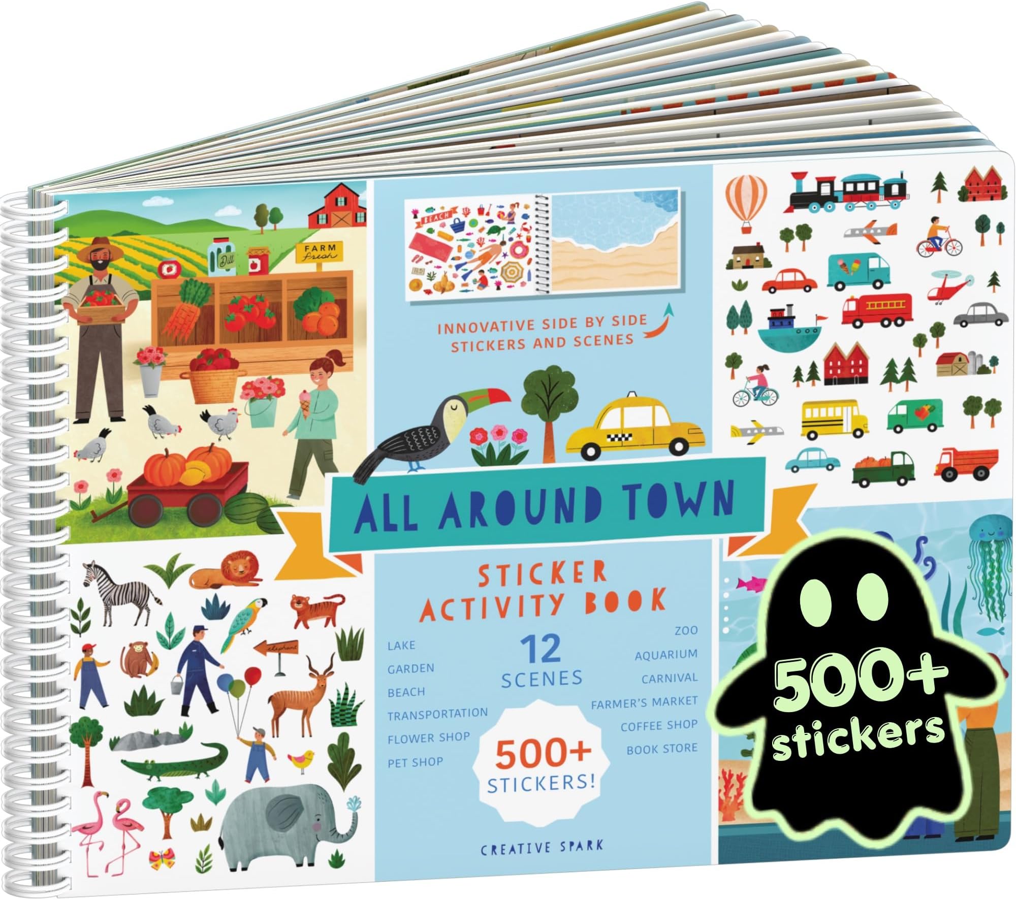 Cupkin All Around Town Coloring & Sticker Activity Book | 500+ Stickers