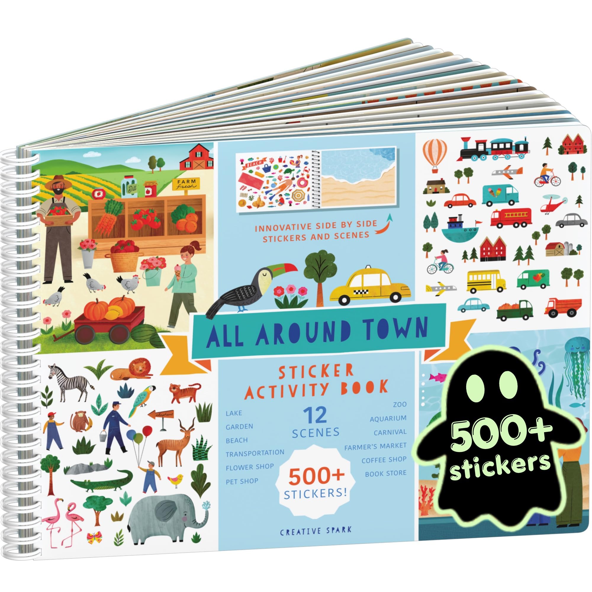Cupkin All Around Town Coloring &amp; Sticker Activity Book | 500+ Stickers