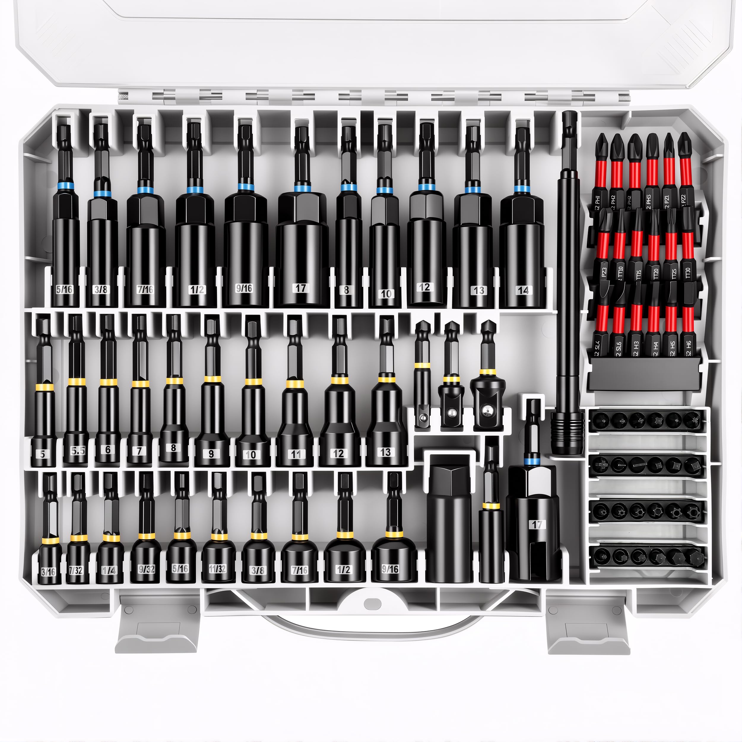 Lot de 80 embouts et douilles pour visseuse à percussion