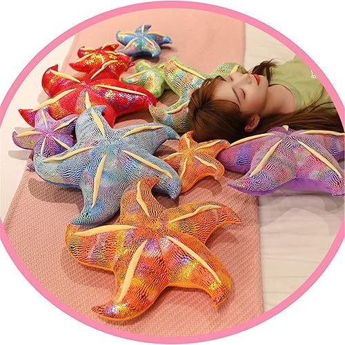 Miniatura 7 de Almohada de estrella de mar para sofá, cojín de suelo, almohada para el hogar (3.1 x 7.9 in, azul)