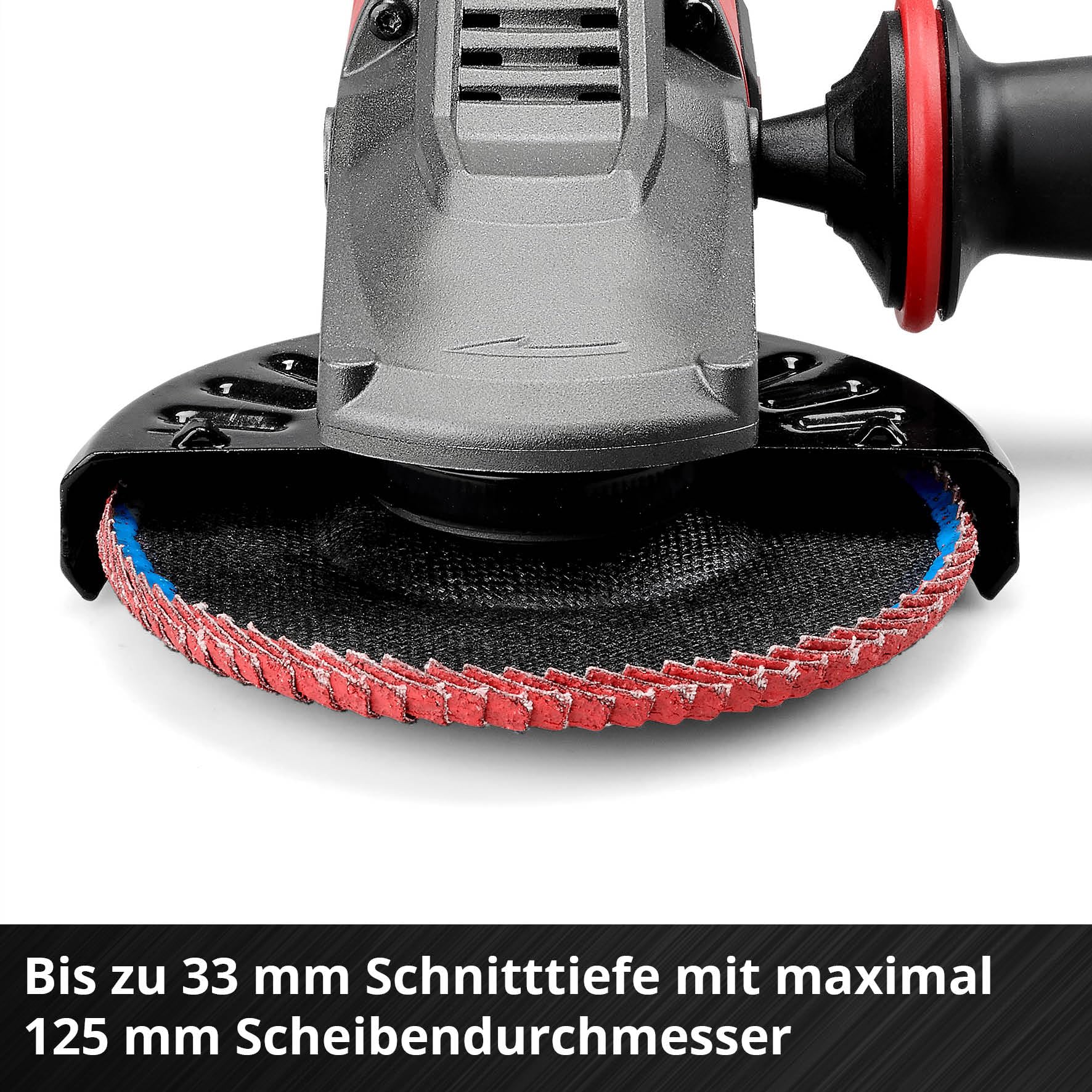 Einhell Professional Amoladora angular de cabeza plana con batería TP-AG 18/125 F Li BL-Solo Power X-Change (18 V, 700W, Ø125mm, 33 mm de profundidad de corte, incl. accesorios, sin batería)