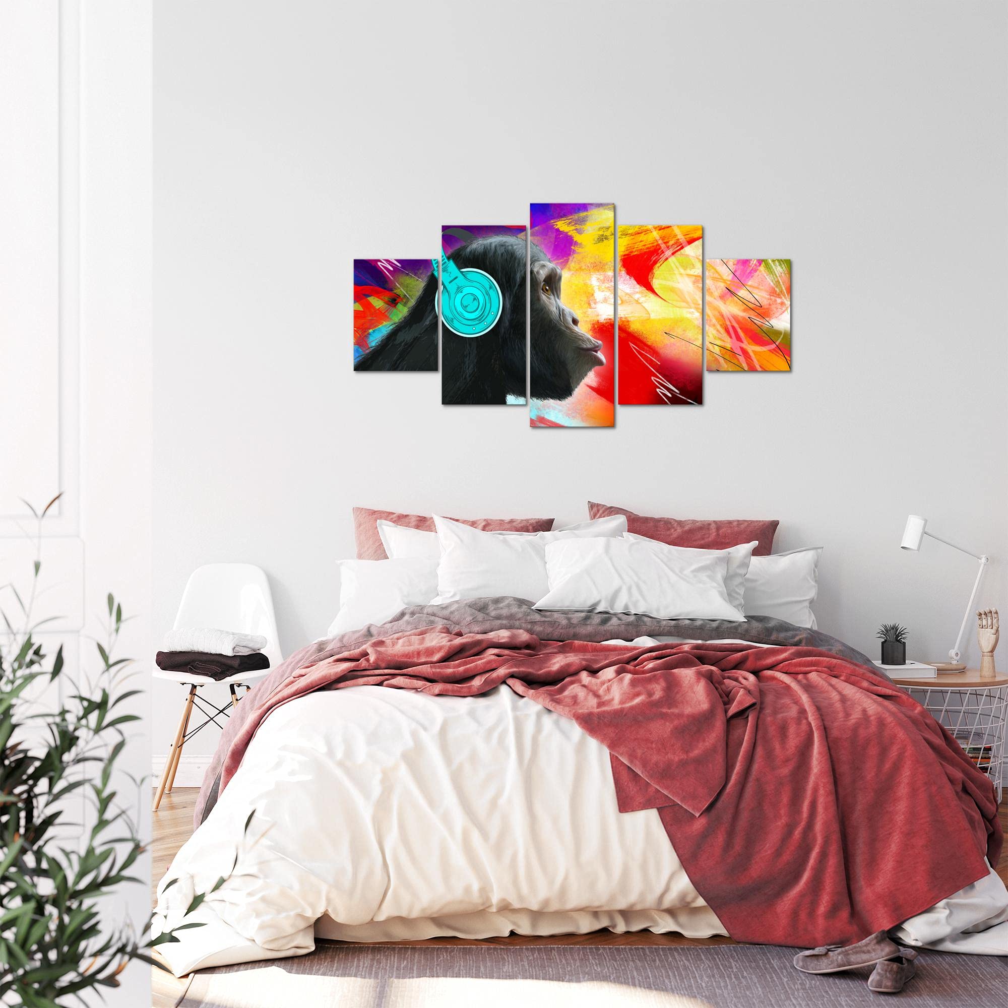 Runa Art Papier Peint Intissé Mural Singes Banksy Street Art