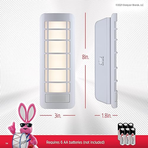 Miniatura 3 de Energizer Luces LED de disco, control remoto de interruptor de pared, paquete de 2, funciona con pilas, iluminación debajo del gabinete, luces