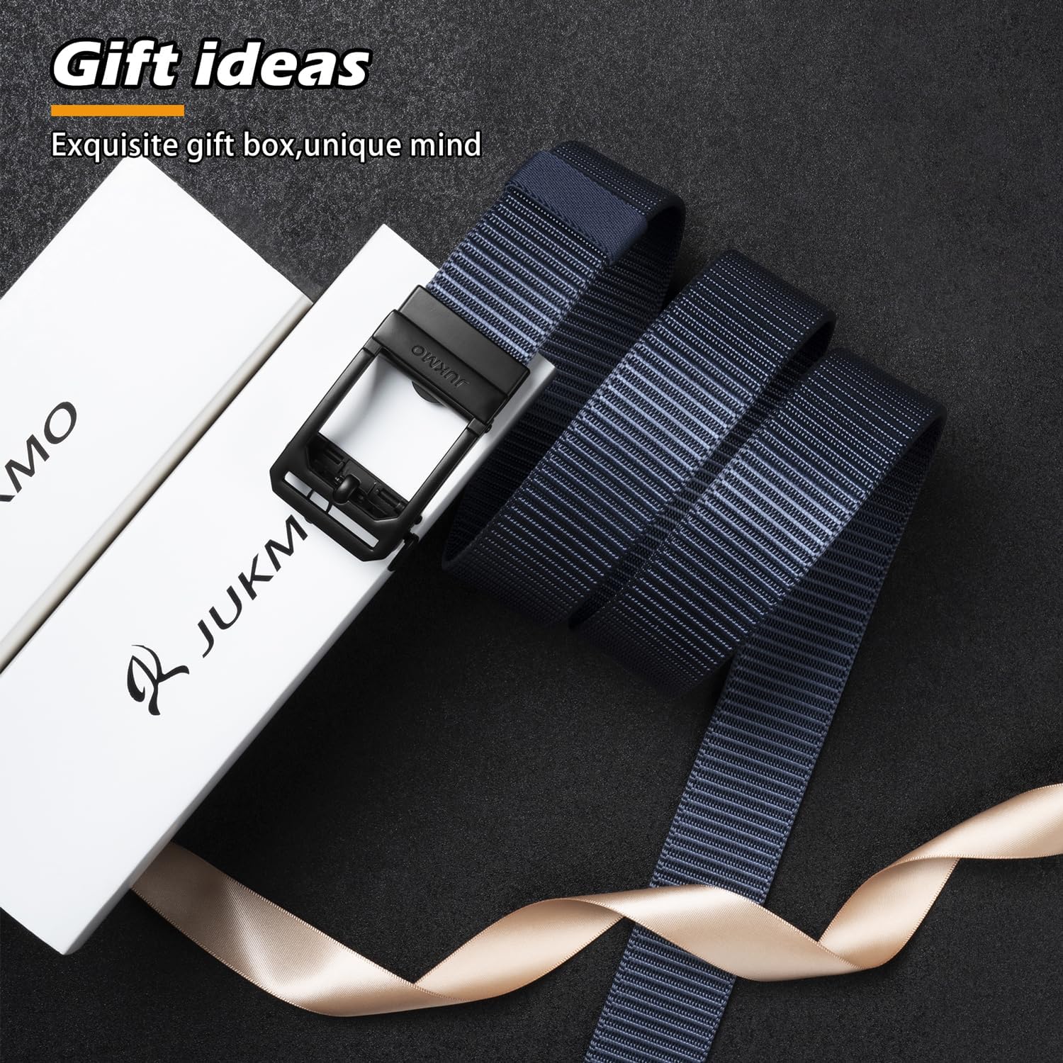 JUKMO Men's Ratchet Tactical Belt, 1.5" Nylon Web Work Belt with Automatic Slide Buckle, Adjustable Trim to Fit - Image 6