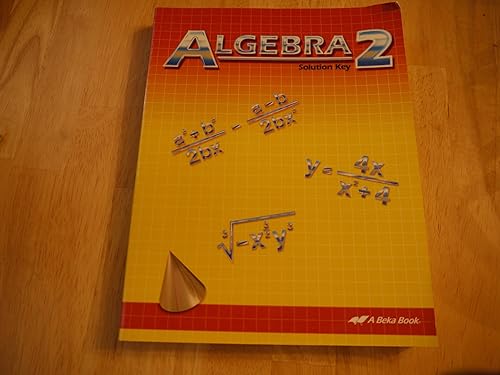 A Beka Algebra 2 Solution Key