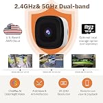 Girafit 3MP 2K Caméra de fenêtre, 2,4 GHz et 5 GHz WiFi Caméras intérieures pour la sécurité à domicile 2 Boîte avec ChroMax Al Couleur nuit vision, personne & Détection des mouvements,24/7 Enregistrement, Installation facile et rapide