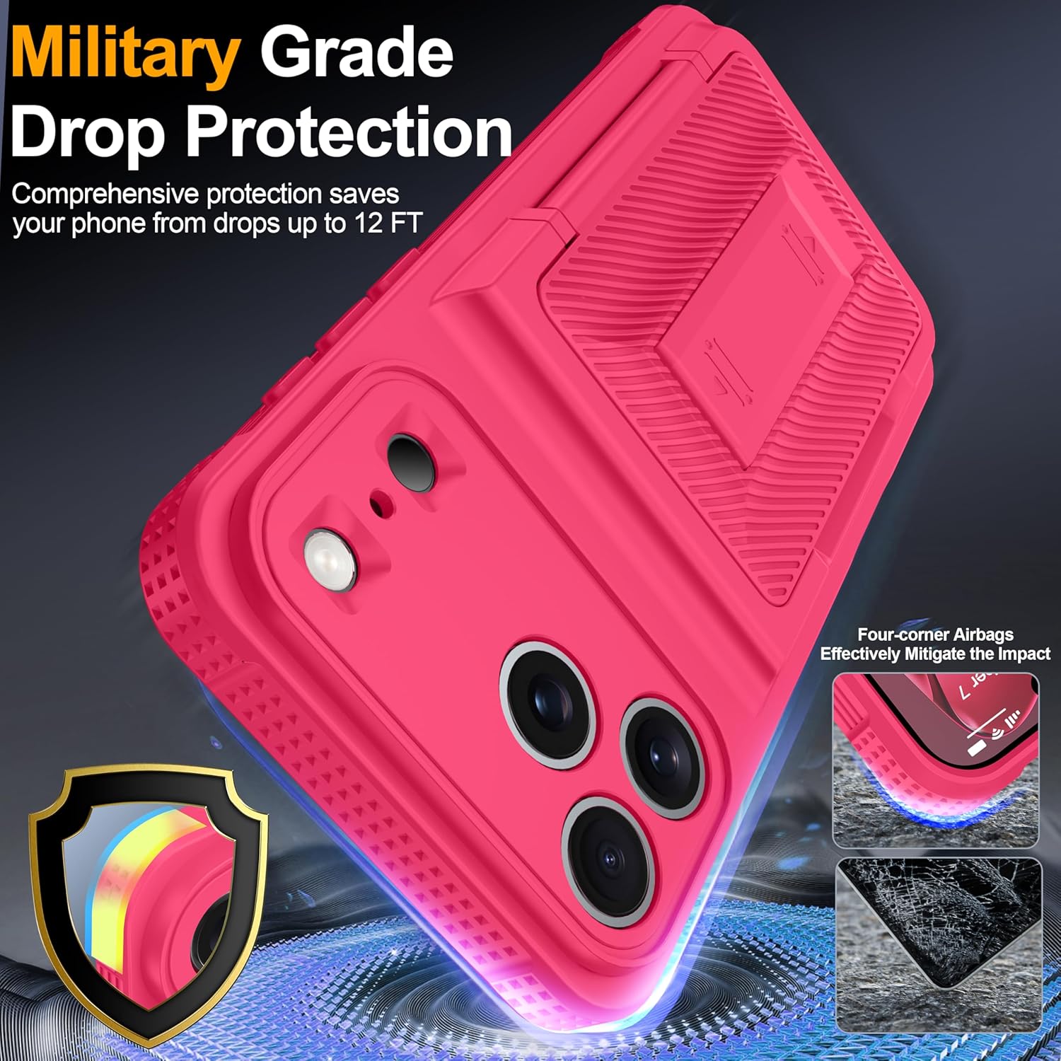 for iPhone 17 Pro Case Wallet with Card Holder (4-5Cards) +1 Privacy Screen Protector,[RFID Blocking][Kickstand][Military Drop Protection] Full Camera Protection Wallet Case for iPhone 17 Pro