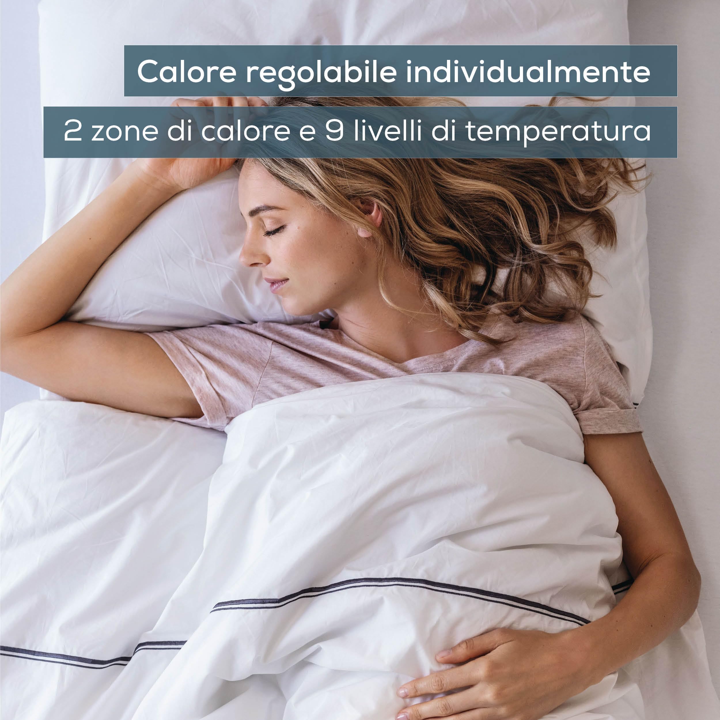 Beurer UB 101 Scaldaletto per materasso singolo 198 × 92 cm, 2 zone di riscaldamento diverse, 9 livelli di temperatura, spegnimento automatico, modalità ECO, lavabile in lavatrice