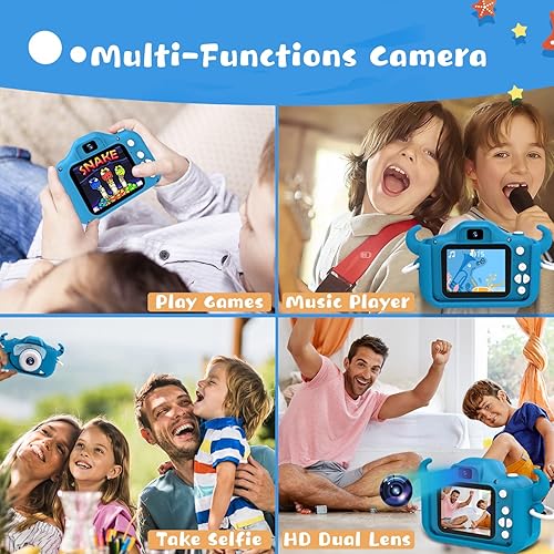 Miniatura 5 de KeBuLe Cámara infantil para niñas y niños, cámara de video digital para niños, cámara para niños, pantalla de 2.0 pulgadas, video de 20.0 MP,