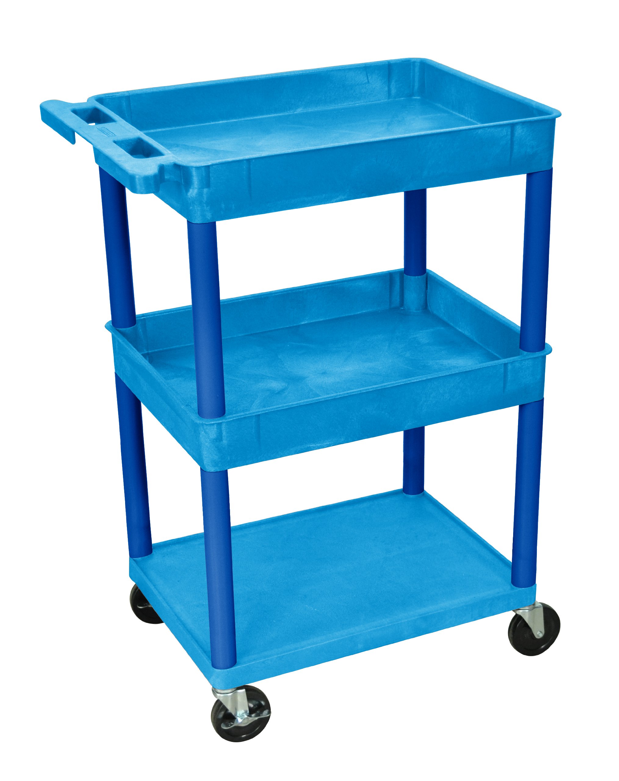 Carrito Luxor BUSTC112BU con tina superior y estante inferior plano azul