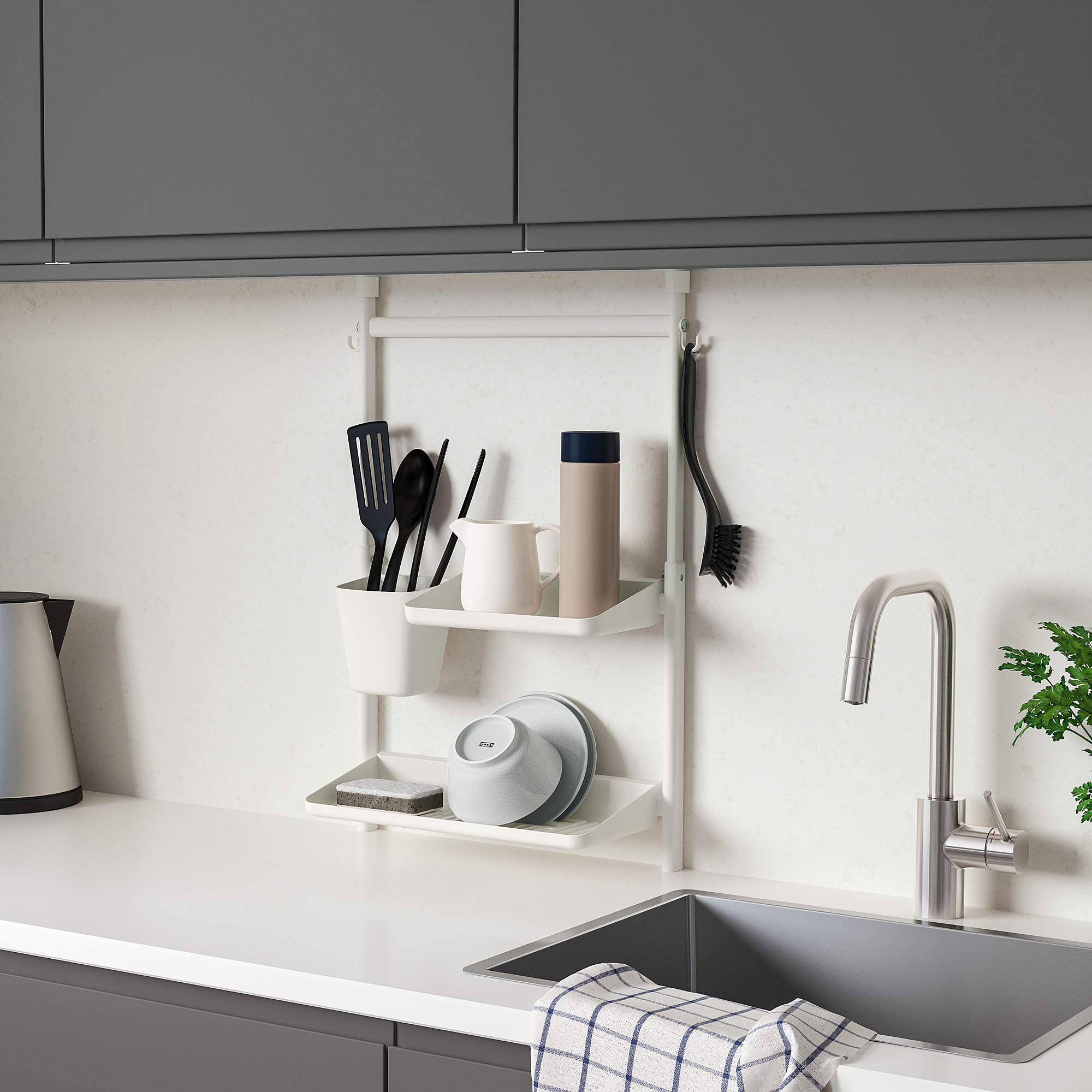 Ikea SUNNERSTA Küche Organizer Set, ohne Bohren/Regal/Abtropfgestell/Behälter Küche, Haushalt & Wohnen