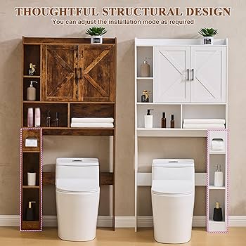 置物 yu Amazon.com: Viroformo Over The Toilet Storage Cabinet, 32